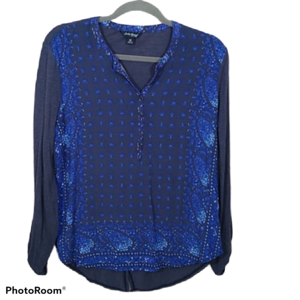 Lucky Brand long sleeve blue Tee medium